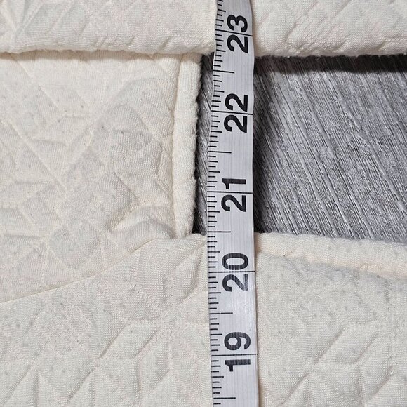 Madewell Quilted-Knit Lace-Up Mock Neck Sweatshirt White Women Small - Picture 13 of 13